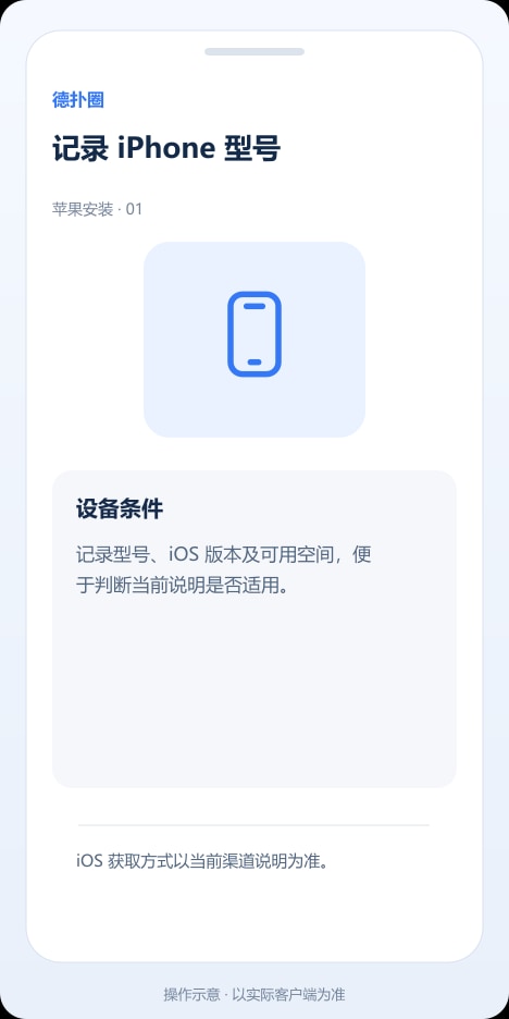 德扑圈 记录 iPhone 型号操作示意